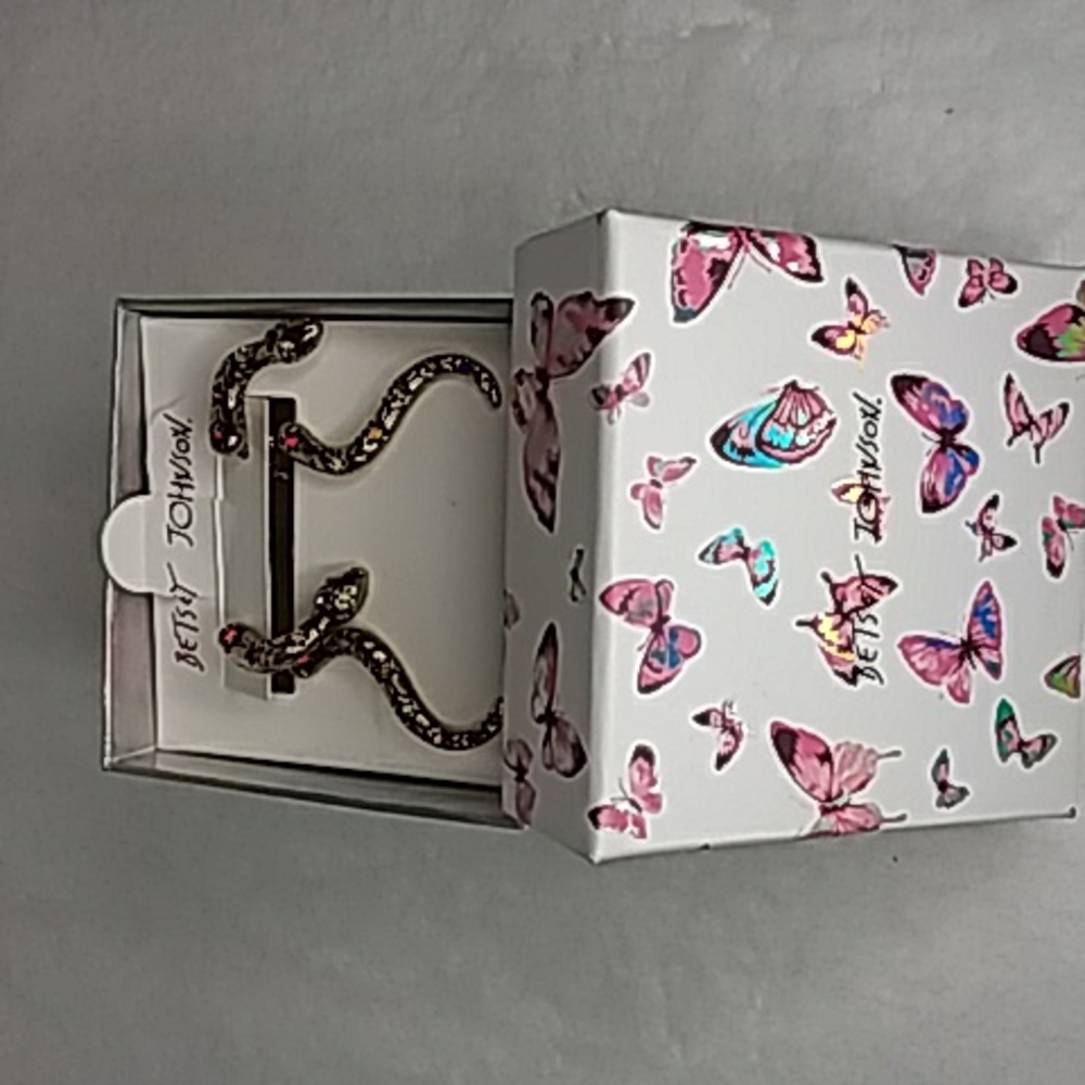 Dangle Pierce Snake Earrings Multi-Color Gold Ton… - image 4